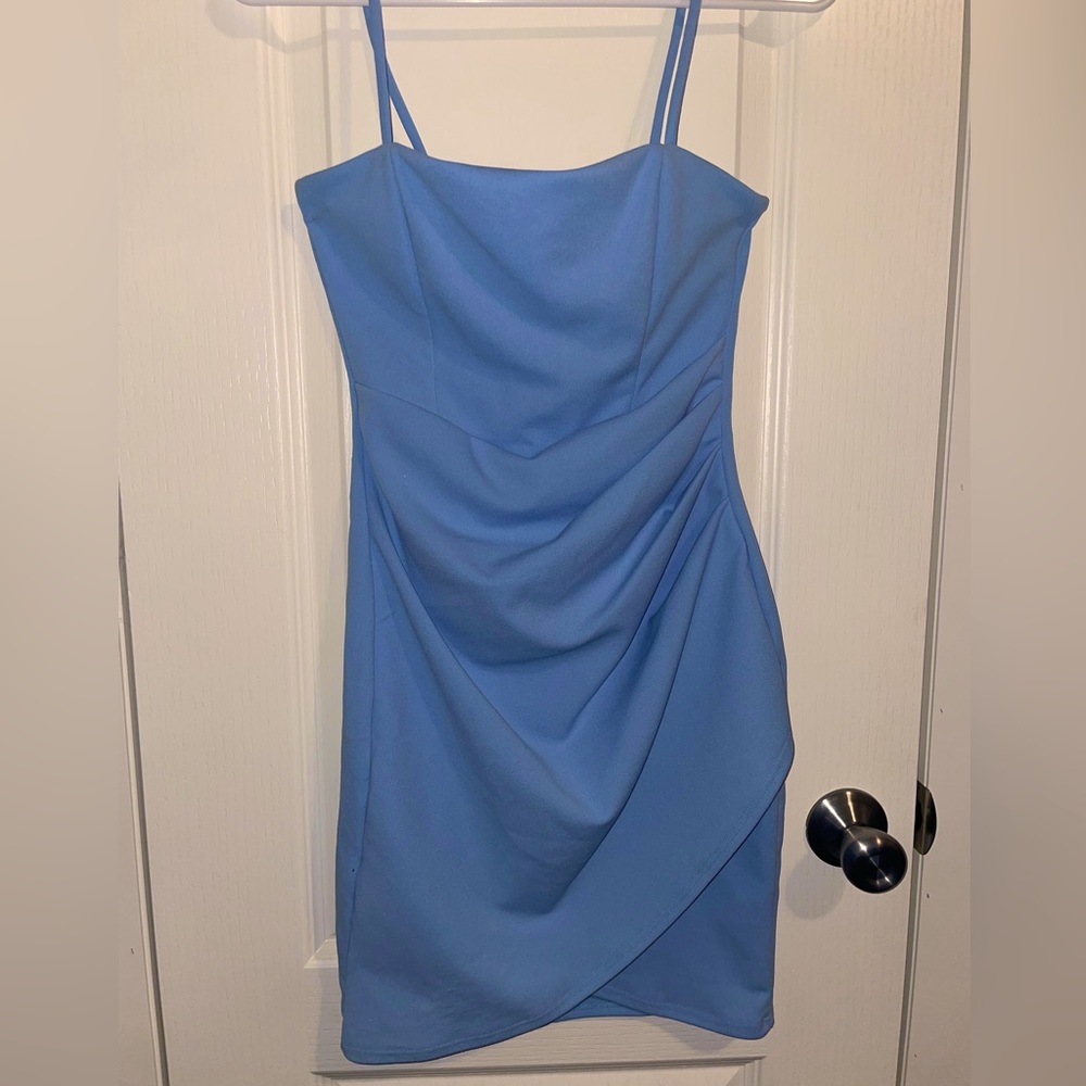 Baby blue mini dress